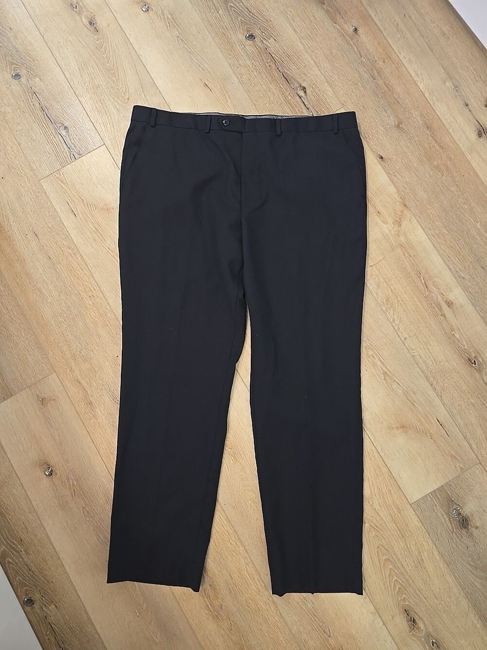 Michael Kors Black Wool Blend Flat Front Dress Pants 42x32 Men's Classic Career